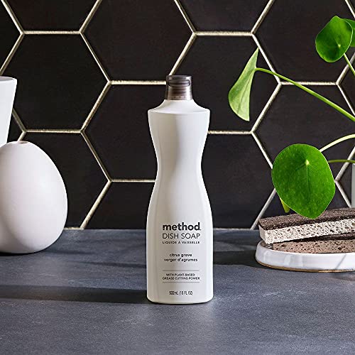 Method Gel Dish Soap, Citrus Grove, Biodegradable Formula, Tough On Grease, 18 Fl Oz (Pack Of 6) #TOP4