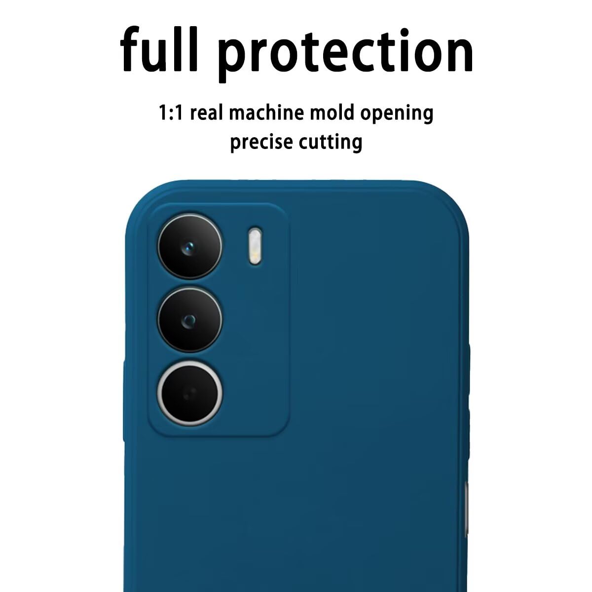HAFFAN Custodia In Silicone TPU Per Realme P3 5G - Blu Fumo, Antiurto, Con Foro Per Laccio - 2