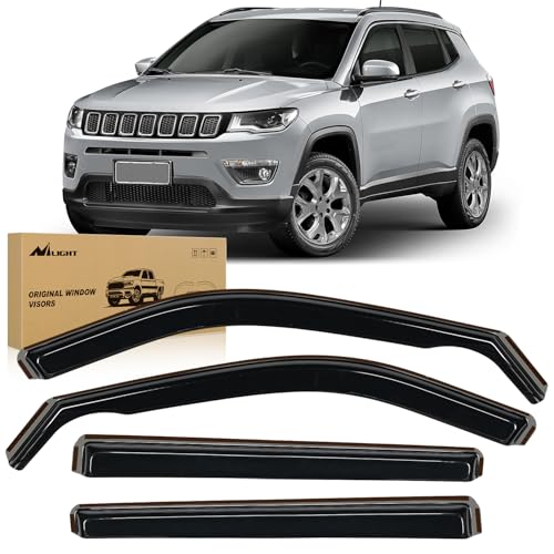 Image of Nilight Vent Window Visors for Jeep Compass 2017-2026, in-Channel, 4PCS