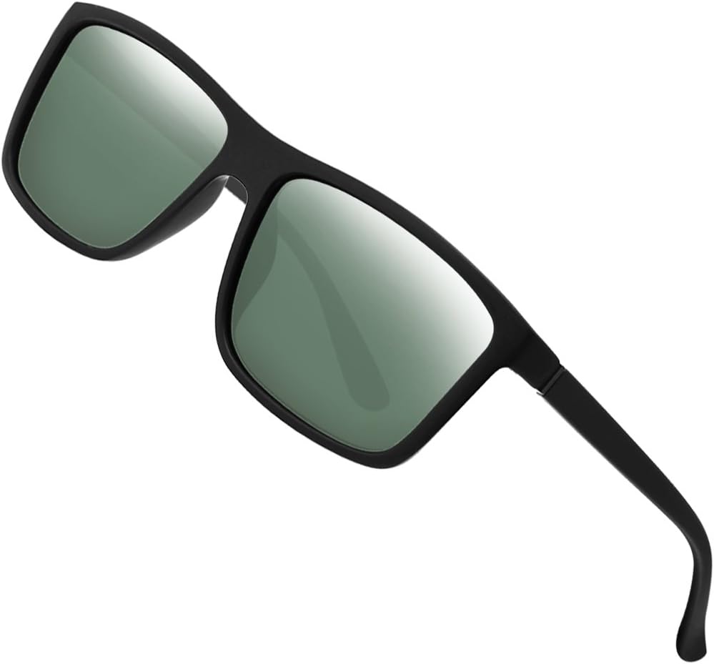 Polarized Sunglasses for Men Driving Mens Sunglasses Rectangular Vintage Sun Glasses for Men/Women