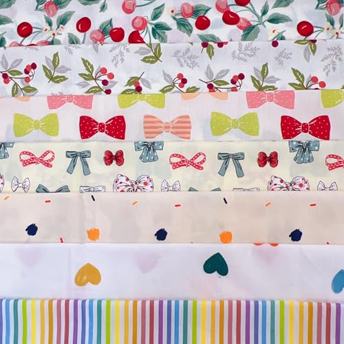 Image of Cotton Fabric DIY Making Supplies Quilting Patchwork Fabric Fat Quarter Bundles DIY for Quilting Cotton Patchwork Cushions (Beige, 20 inch x 20 inch)
