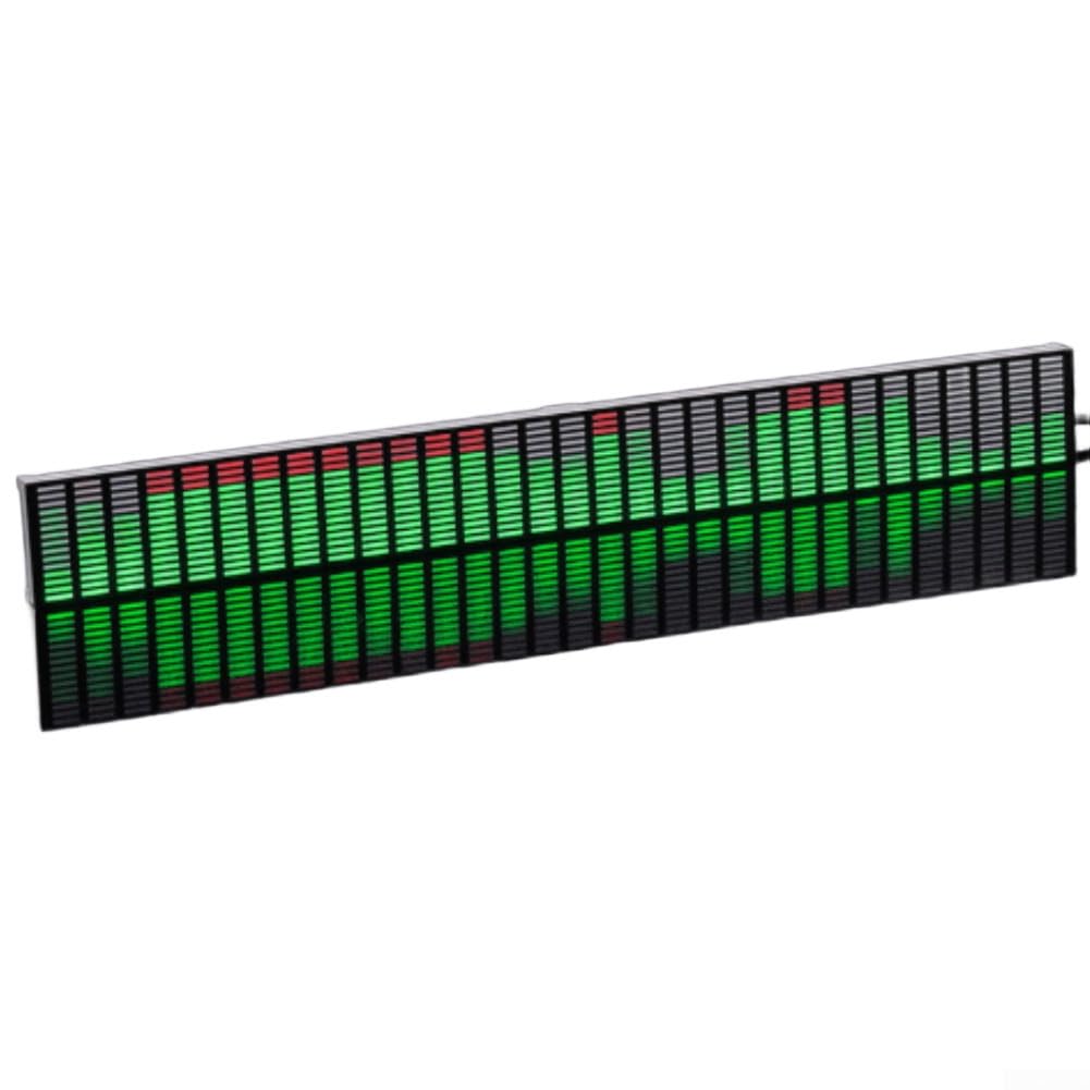 Barra de luz ambiental LED de ritmo musical controlada por voz con micrófono integrado para audio de coche, diseño compacto de 32 cm, alimentado por USB-C, en tiempo real para pantalla de espectro