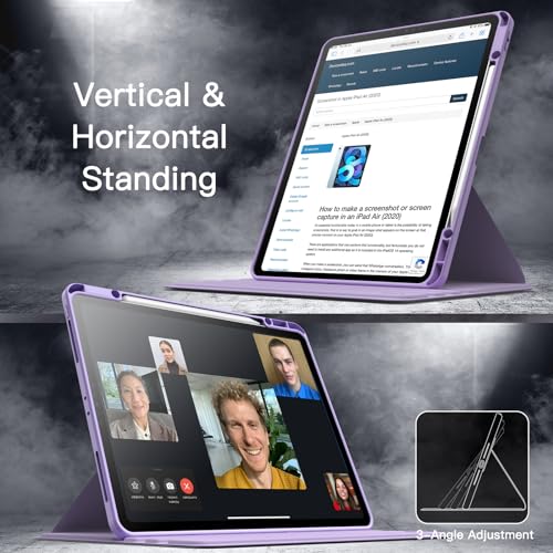 Image of JETech 360 Rotating Case for iPad Pro 12.9 inch 6 /5 /4 /3, Light Purple