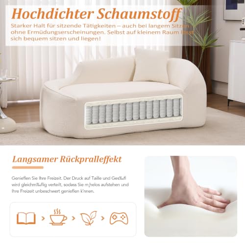 Sofá cama para salón y dormitorio de chenilla con dos plazas y diseño de compresión 4