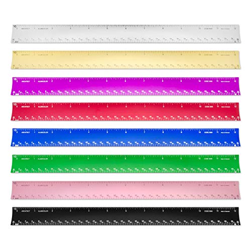 Image of Alumicolor Aluminum Architect Hollow Scale for School, Office, Art and Drafting, 12IN, Gold