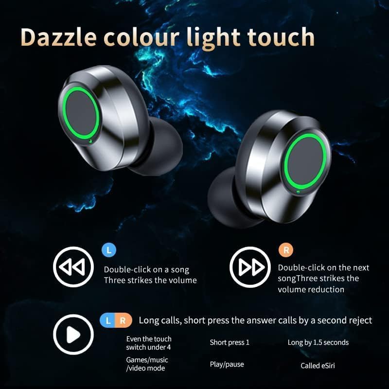 TWS True Wireless Earbuds Bluetooth In-Ear Headphones Waterproof Blue Tooth Ear Buds Wireless Earphones for iPhone Android Phones Invisible Mini Small Earbuds Wireless Bluetooth for Small Ear Canal - Image 6