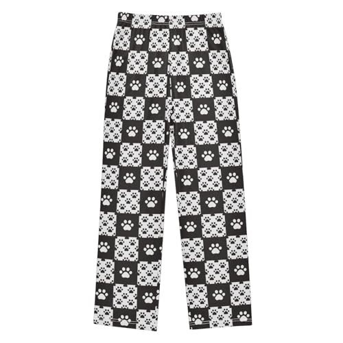 Dog Paw Footprint Cat Boys Pants for Kids Jogger Pants with Pockets S-XL