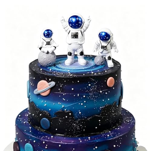 3 PCS Figura de Astronauta, Decoración Tartas Estatua Astronauta