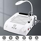 Odkurzacz do Paznokci, 35000 RPM Szlifierka 100-240V Regulowana Lampa Ssąca do Paznokci Podkładka Silikonowa do Profesjonalnego Manicure (Wtyczka UE)