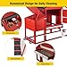 Aivituvin Chicken Coop Expandable Mobile Chicken House for Outdoor with Wheels, Nesting Box, Leakproof Pull-on Tray and UV-Resistant Roof Panel (Red)