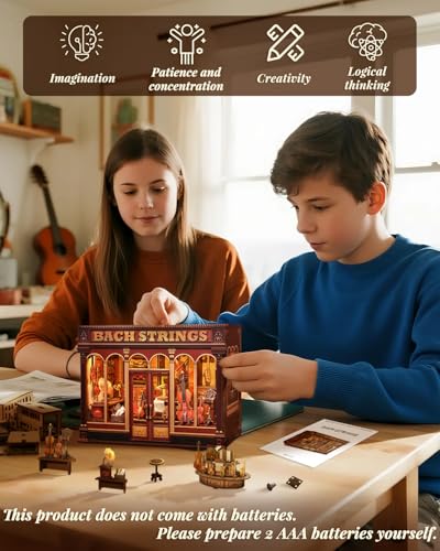 Book Nook Kit for Adults, DIY Miniature Dollhouse Kit (Bach Strings) - image 7