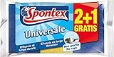 Spontex Estropajo Universale No Raya 2+1, Azul, Pequeño, 3