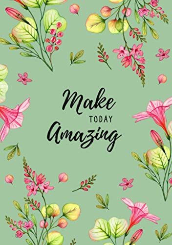 Make Today Amazing: B5 Medium Birthday Book for Recording Anniversaries / Important Dates | Jan-to-Dec Index | Freesia Hibiscus Flower Design Green Paperback – February 3, 2021