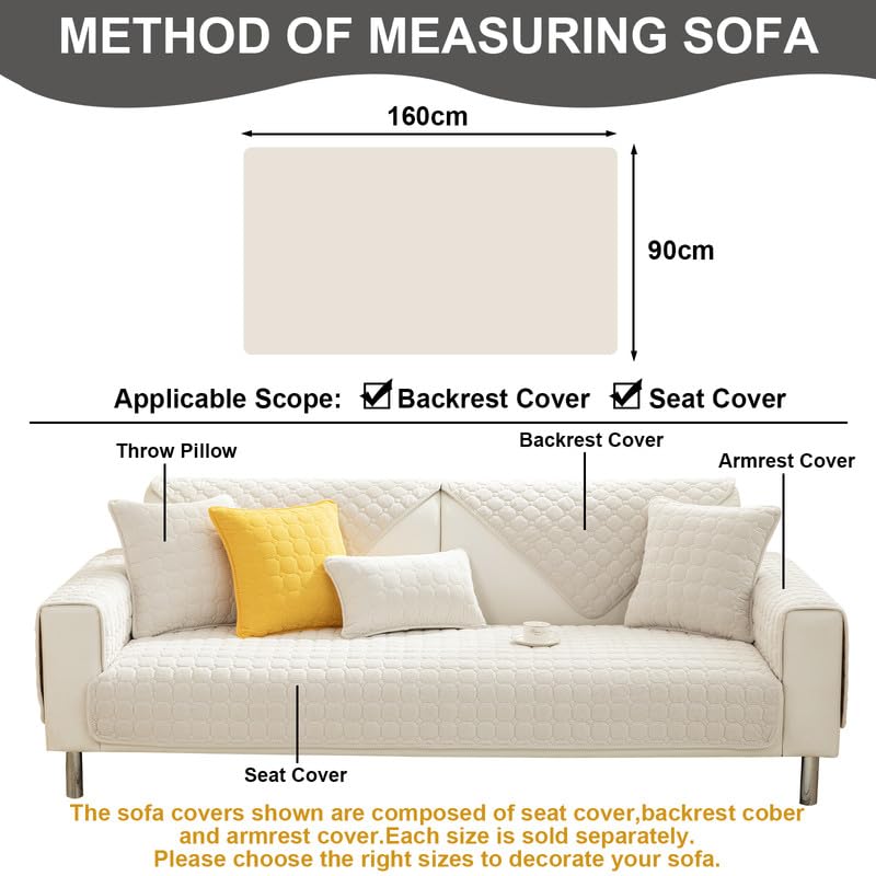 Topchances Soft Corduroy Sofa Cover, New Non-Slip Sofa Covers 1 2 3 Seater, Couch Covers for Sectional Sofa Comfy Couch Cover - Image 5