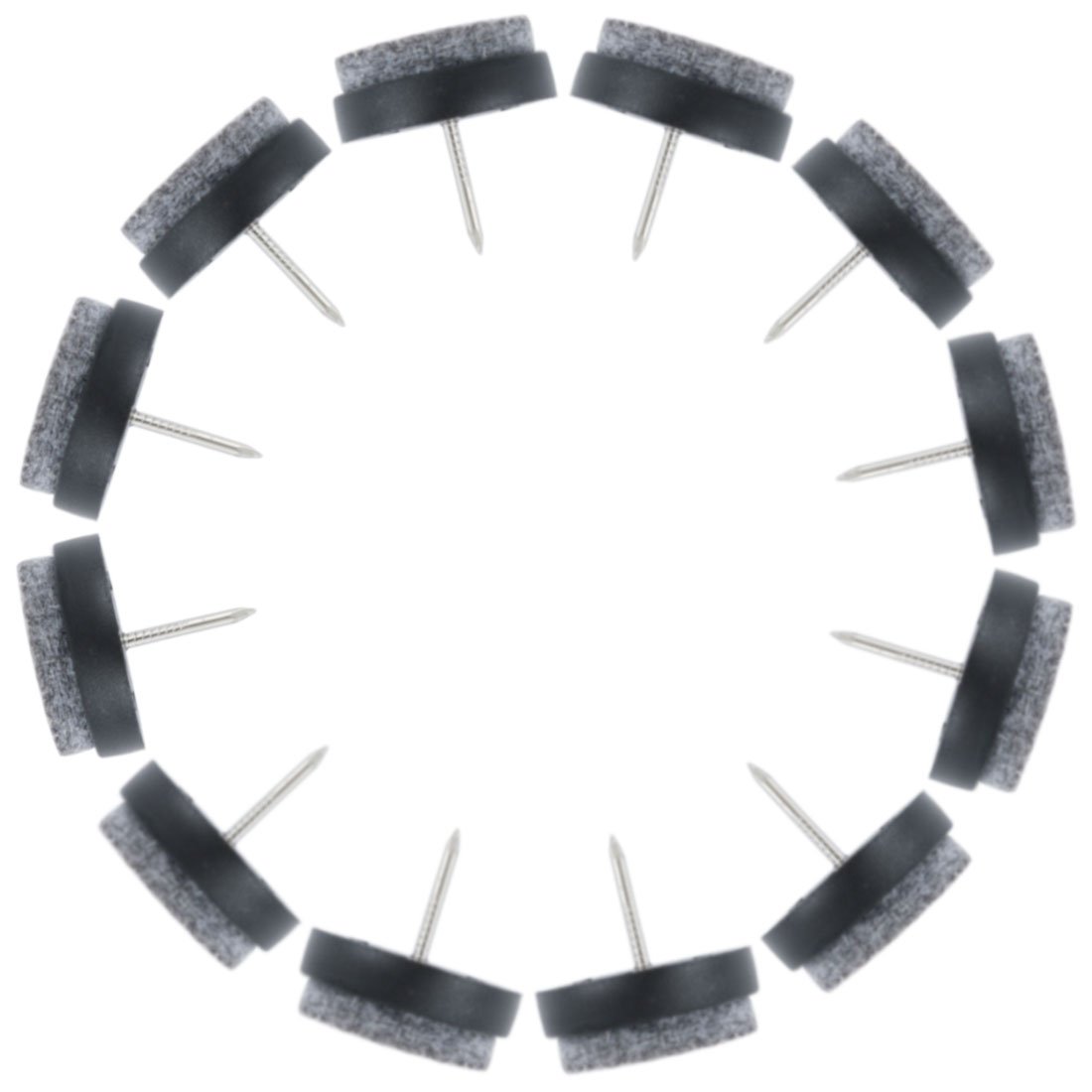 Felt Pad Nails Glides Floor Protector Durable for Furniture Chair Table Desk Legs Feet 24mm Dia Pack of