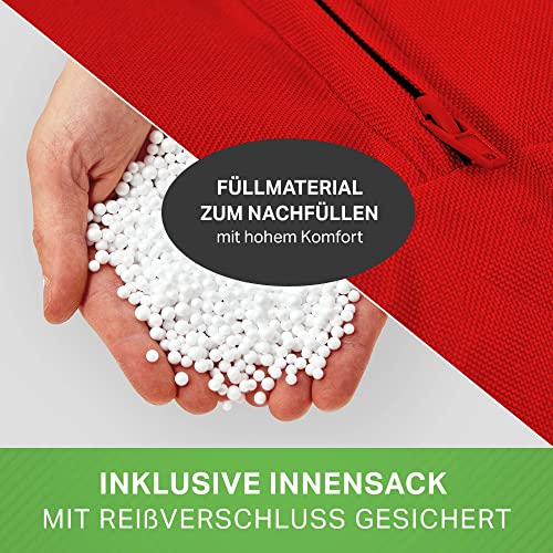 Pouf-Tabouret Stay Rouge 45x25 Imperméable EPS - let's build brands GmbH