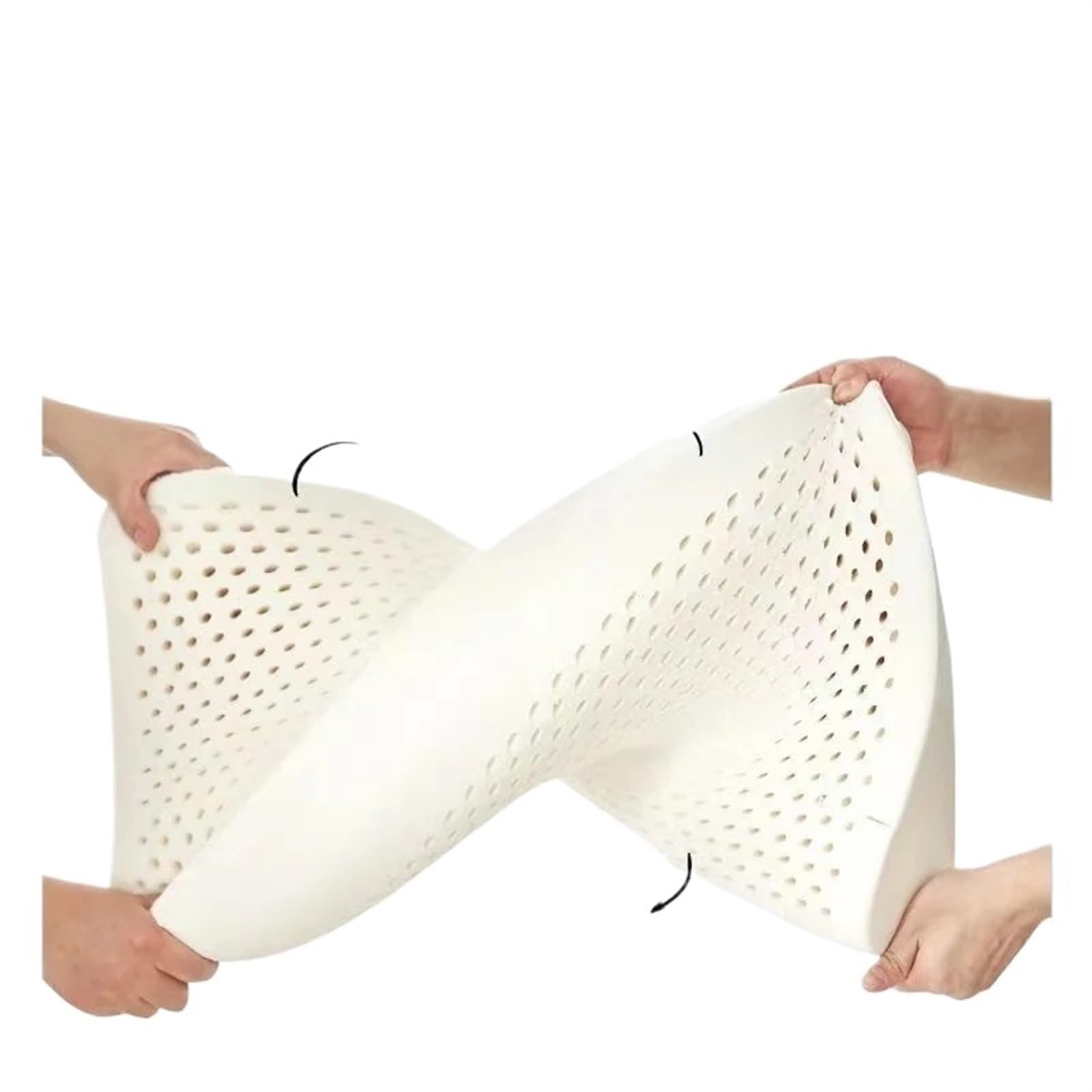 Almohada de látex Caucho Natural, Almohada for el Cuello, sueño no se colapsa, 6-12 cm Altura Opcional, Adecuada for Todas Las Edades(Height 12 cm)