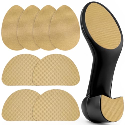 Image of 8Pcs Silicone Anti-Slip Shoe Pads: Discreet Quiet Sole Grips | Muffle Loud Heels: Self-adhesive, cut-to-fit quiet grips for dry indoor use. Budget-friendly fix for office & weddings