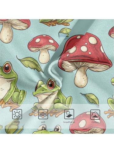 ZZKKO Green Frog and Red Mushroom Girls Underwear Toddler Panties for Girls Comfort Brief Size 2-8T3