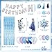 Frozen Birthday Party Supplies, Frozen Birthday Party Decorations, 80 PCS Winter Princess Party Supplies Include Foil Balloon, Banner Balloons, Snowflake Balloon Decorations by HAFTSS