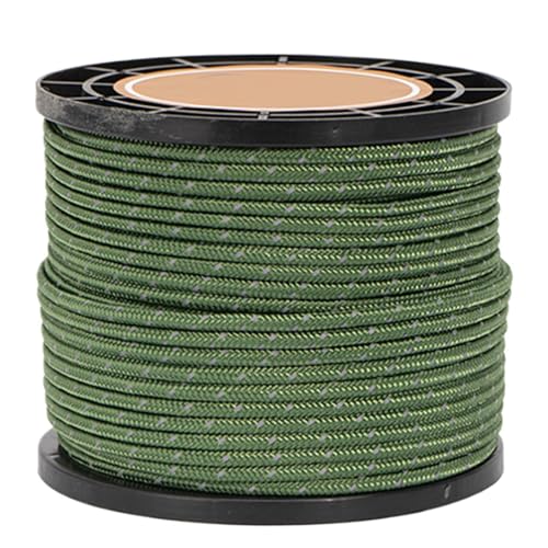 Reflective Camping Rope, 164 pies Parachute Cord, 4 mm Multipurpose Cord, Camping Tent Tent Tarp Reflective Rope, Multipurpose 4mm Reflective Cord For Outdoor Camping And Hiking