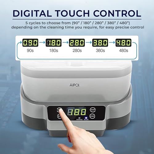 AIPOI Ultraschallreinigungsgerät 1200ML, Ultraschallreiniger mit Gespaltener, Ultraschallbad zur...