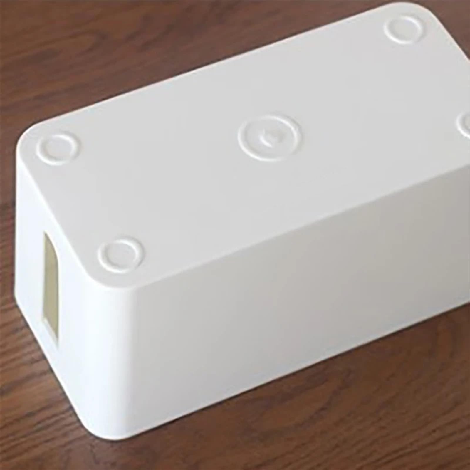 Caja Para Cables Caja de almacenamiento cables regleta enchufes Organizador gestión línea eléctrica madera Cargador a prueba polvo Toma corriente Contenedor red(Style01)