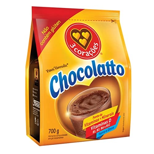 3 Corações Chocollato Achocolatado em pó - Sachê, 700g