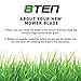 8TEN LawnRAZOR Mower Blade Set for John Deere 145 155C 48 Inch Deck GY20852 AM141035 GX21784 (Toothed Mulching)