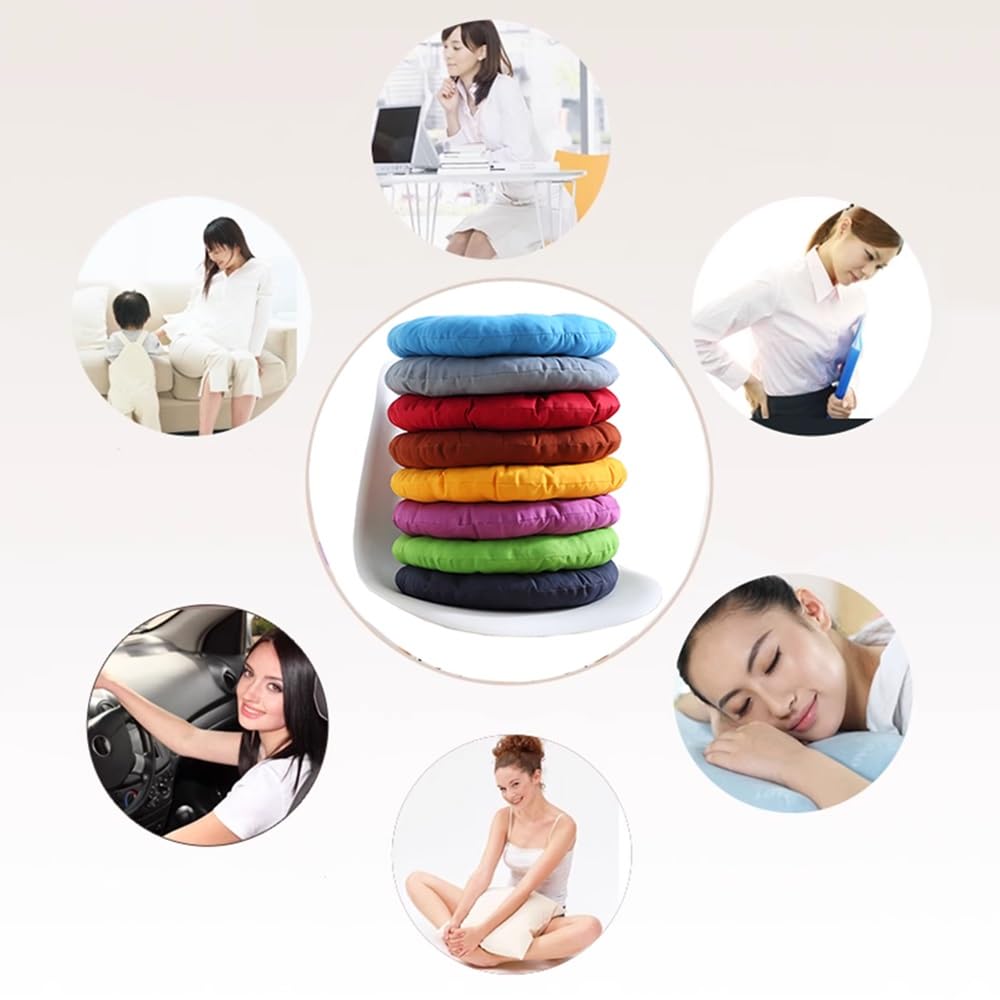 Round Chair Cushions Non Slip Bar Stool Round Seat Pad, Super Soft Chair Pads for Living Bedroom Sofa (Color : Navy Blue, Size : Diameter 11.8in)