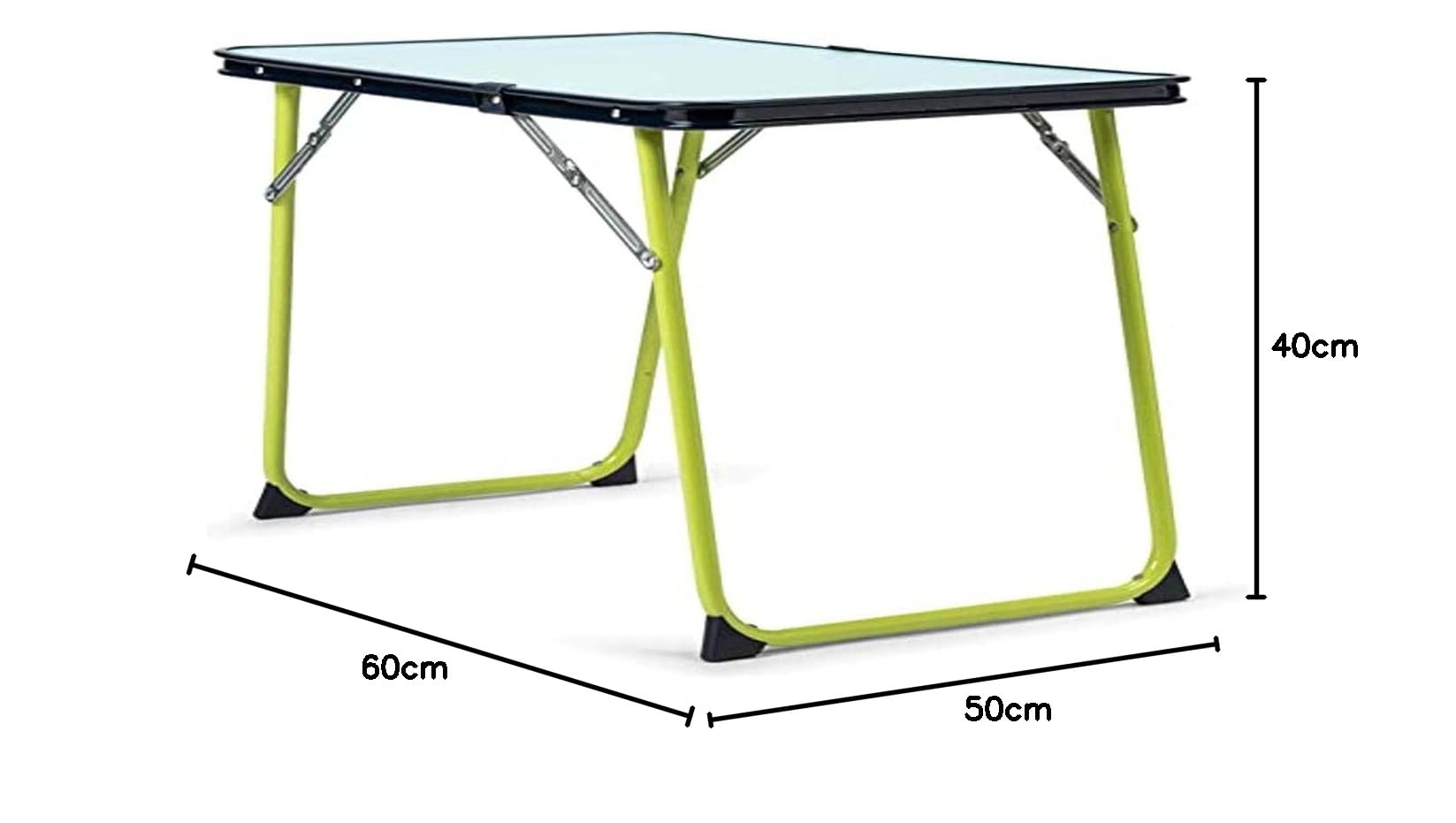 Table Pliante Multifonction pour Jardin ou Plage en Durolac Bois de Haute densité 60 x 40 cm Couleur Bois et Vert