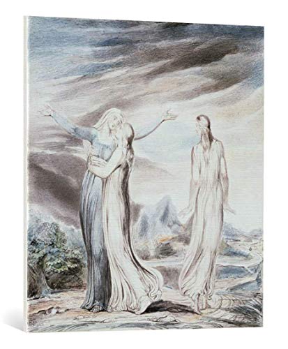 Kunst für Alle Cuadro en Lienzo: William Blake Ruth Parting from Naomi 1803 - Impresión artística, Lienzo en Bastidor, 75x80 cm