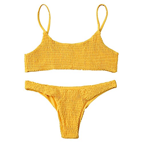 ZAFUL - Conjunto - para mujer amarillo S