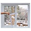 Window Insulation Kit for Winter, Cuttable Transparent Film, Reusable Plastic Window Wrap for Attic Fan Cover, Shutter Cover, Attic Vent, Warm in Winter and Cool in Summer