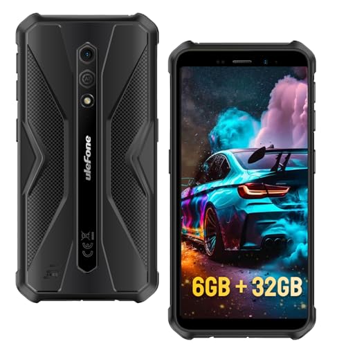 Ulefone Armor X12 Telephone Portable Incassable, 6Go + 32Go Android 13 Smartphone Débloqué, 13MP + 8MP Caméra Téléphone Étanche, 4860mAh Batterie, Écran...
