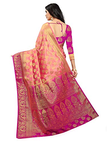 neeah Women's Banarasi Art Silk Special Occassion Wear With Unstitched Blouse Piece - Image 4