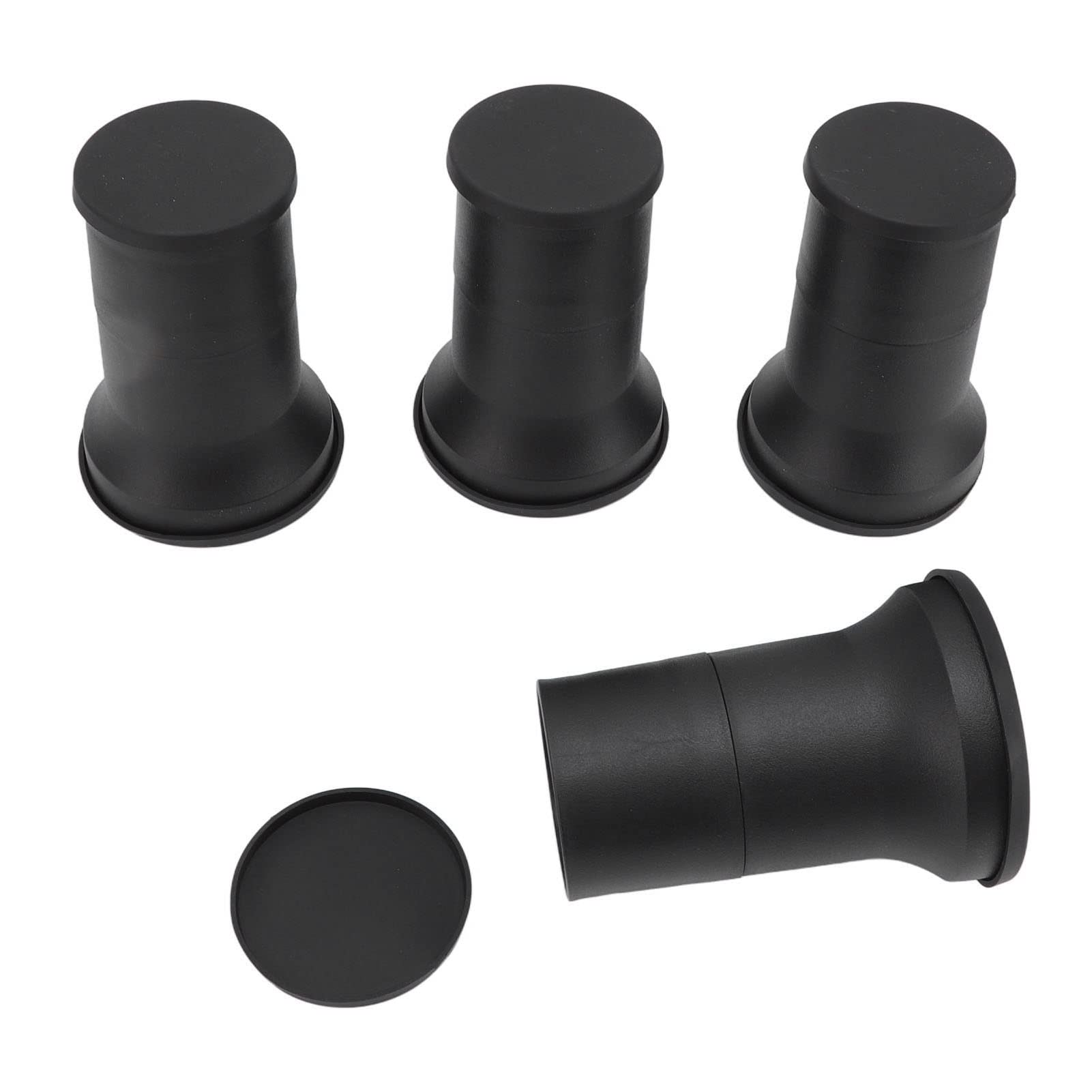 Sollevatori per mobili rotondi da 4 pezzi con cuscinetti in gomma antiscivolo Set di rialzi per letti e mobili in plastica Supporto resistente 2200 libbre Design impilabile per
