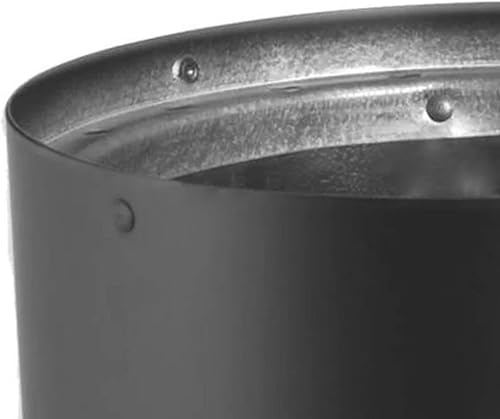 Miniatura 2 de DuraVent DVL 6DVL-AD - Adaptador de conexión superior de estufa de leña de doble pared de acero inoxidable de 6 pulgadas, color negro