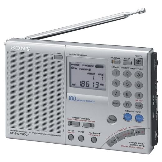 Sony ICF-SW7600GR AM/FM Shortwave World Band Receiver with Single Side Band Reception