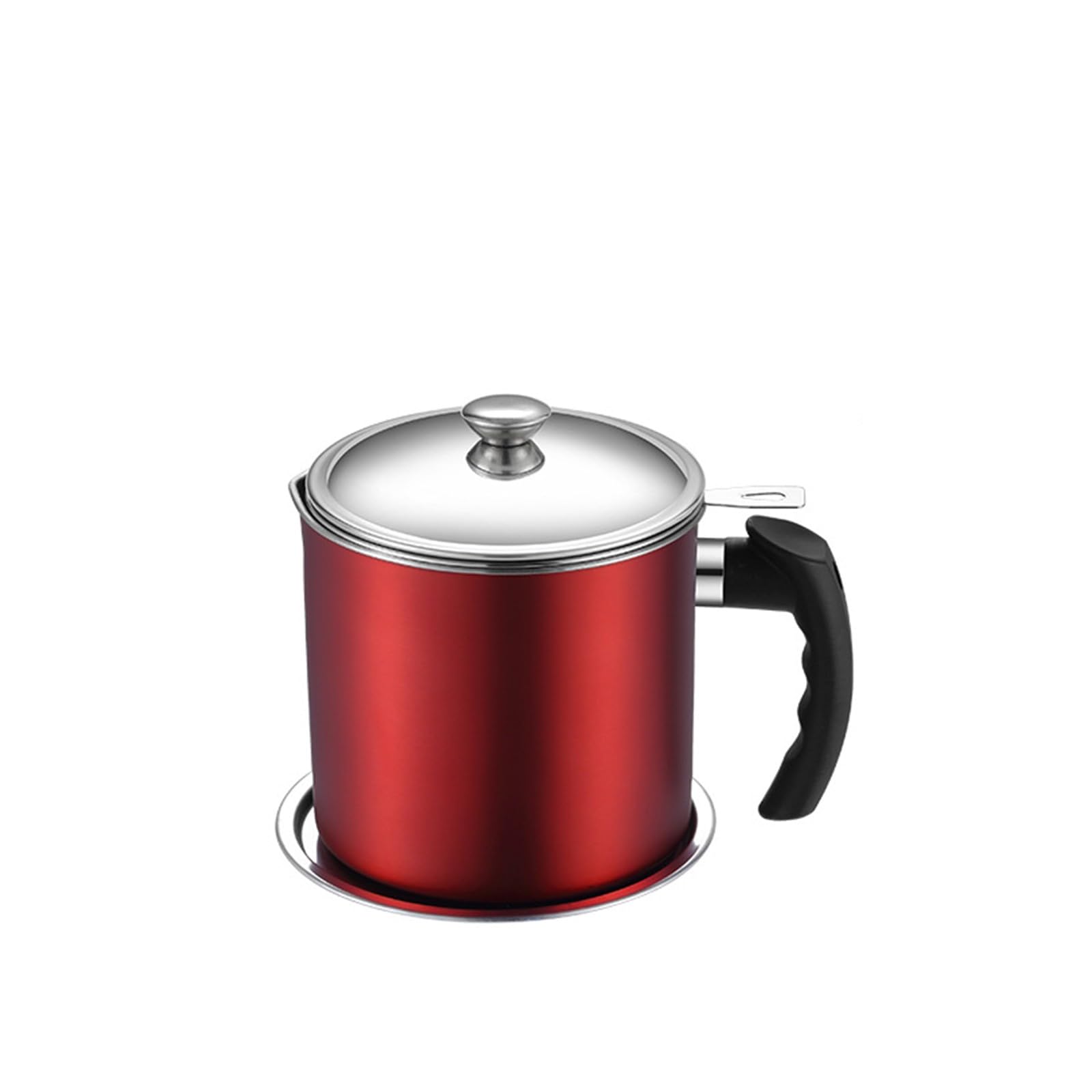 Bacon Grease Container With Strainer, 40 oz Metal Stainless Steel Oil Container, Pot Fat Storage With Lid, Easy Grip Handle Suitable For Storing