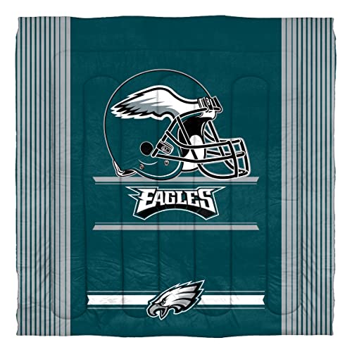 Northwest NFL Philadelphia Eagles Unisex-Adult Comforter and Sham Set Full/Queen Safety