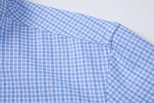 Mens Dress Shirts Stretch Long Sleeve Button Down Shirts Print Regular Fit Casual Busines Shirt4