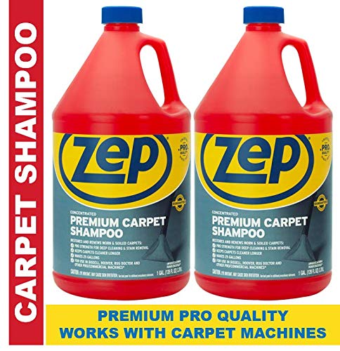 Zep Premium Carpet Shampoo 128 ounce ZUPXC128 (Pack of 2) Pro Strength Formula