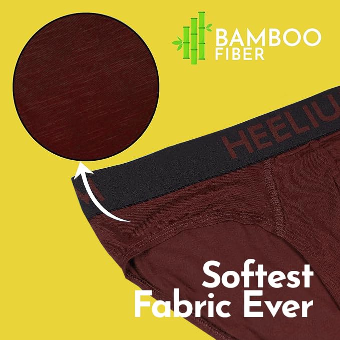 Image of HEELIUM Bamboo Underwear Brief for Men | 3X Softer Than Cotton & Odour Free | Stretchy Fabric & Durable Waistband