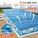 VEVOR Solar Pool Cover, 24 x 12 ft Rectangle Solar Cover 16 mil for Pools, Inground Above Ground Swimming Pool Solar Blanket with Bubble, Heat Retaining Solar Covers Blue