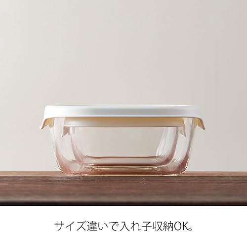 Miniatura 10 de HARIO KST-2012-OW Heat Resistant Glass Storage Containers, Set of 6, Full Capacity 8.520.3 fl oz (250600 ml), Off-White, Made in Japan