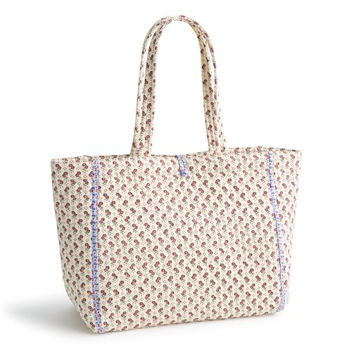 Vera Bradley Premium Cotton Hathaway Tote Bag,...