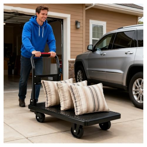 Carro plegable para transporte con rueda giratoria 360° miniatura 3