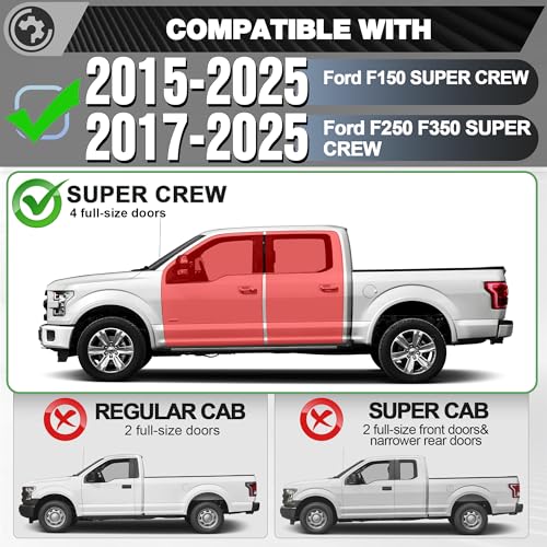Estribos laterales para Ford F-150 SuperCrew 2015-2025 miniatura 2
