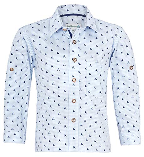 Chemise traditionnelle cerfs Malte Isar-Trachten de qualité pour garcon